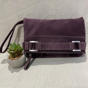 Chic Plum Wristlet Clutch